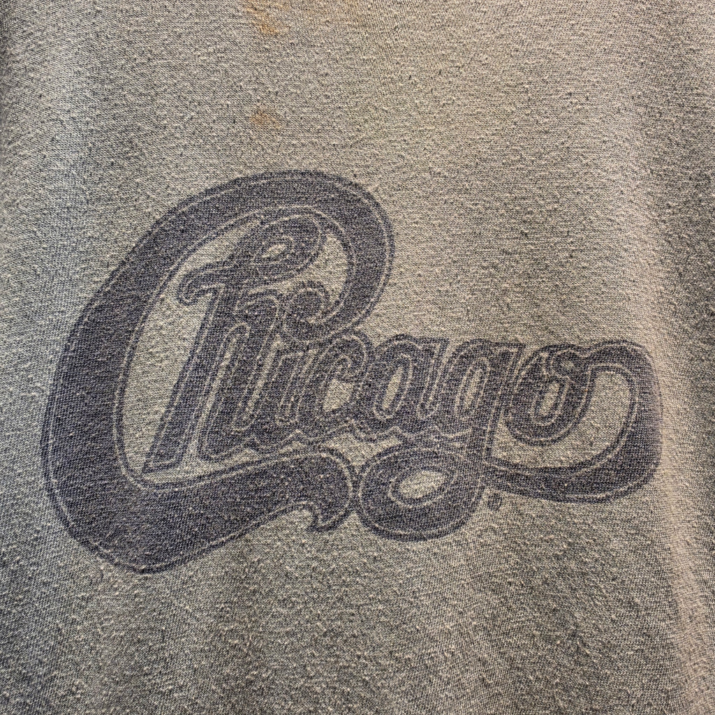 VTG 80's Chicago Band Light Blue T-Shirt: Small