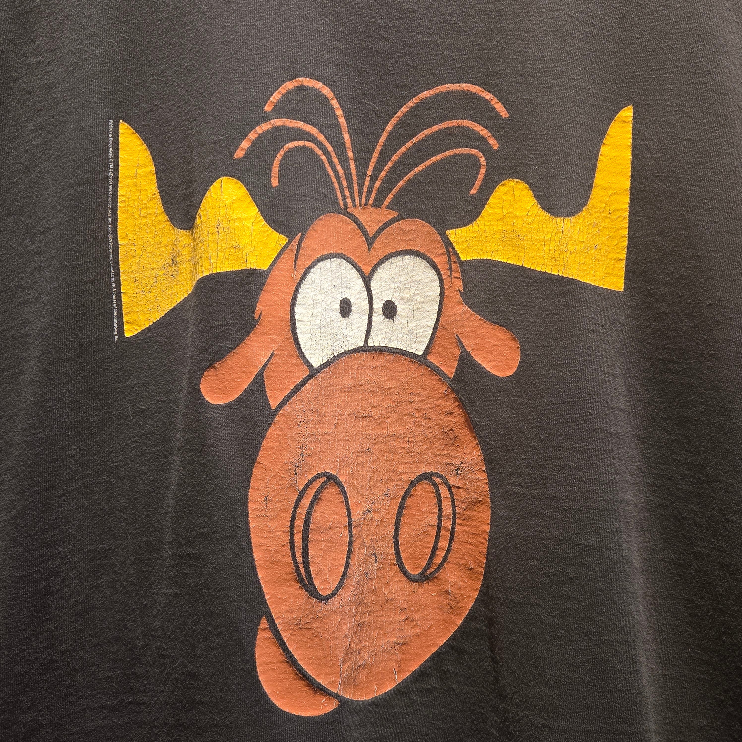 VTG Taco Bell Rocky & Bullwinkle Promo T-Shirt 1991 USA Black: 2XL