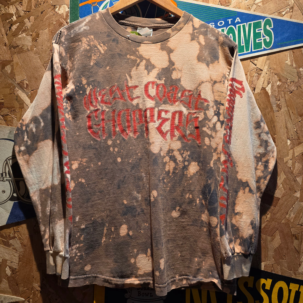 VTG Y2K West Coast Choppers Tye Dye Long Sleeve T-Shirt "Choppers For Life": Medium