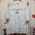 VTG Map AOP Indiana Graphic T-Shirt Tee Jays: XL