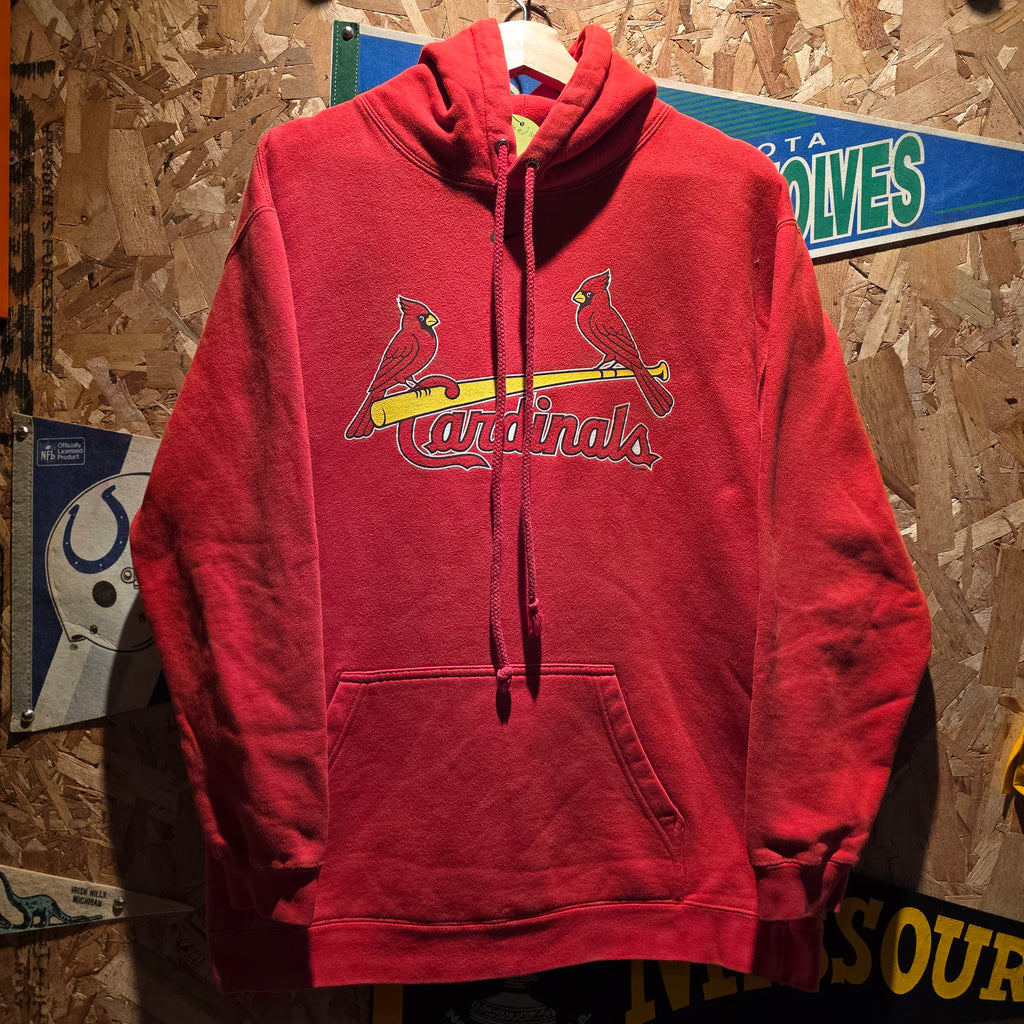 VTG Nike St. Louis Cardinals Center Swoosh Red Hoodie: Medium