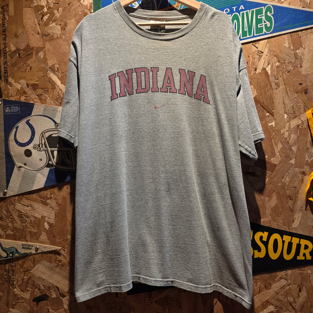 VTG Nike Center Swoosh Indiana Hoosiers University T-Shirt: XL