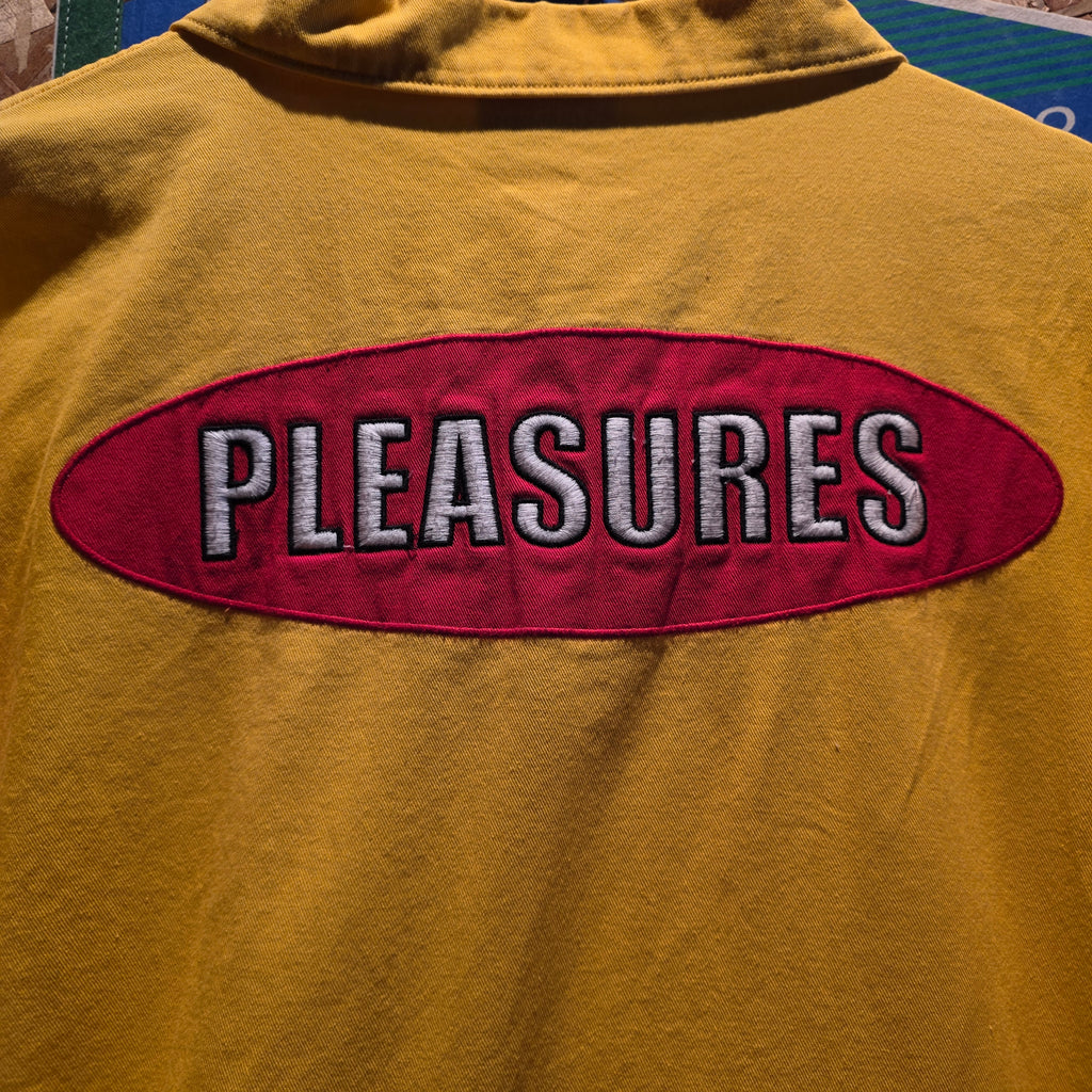Pleasures Zip Jacket Yellow Pockets: XXL