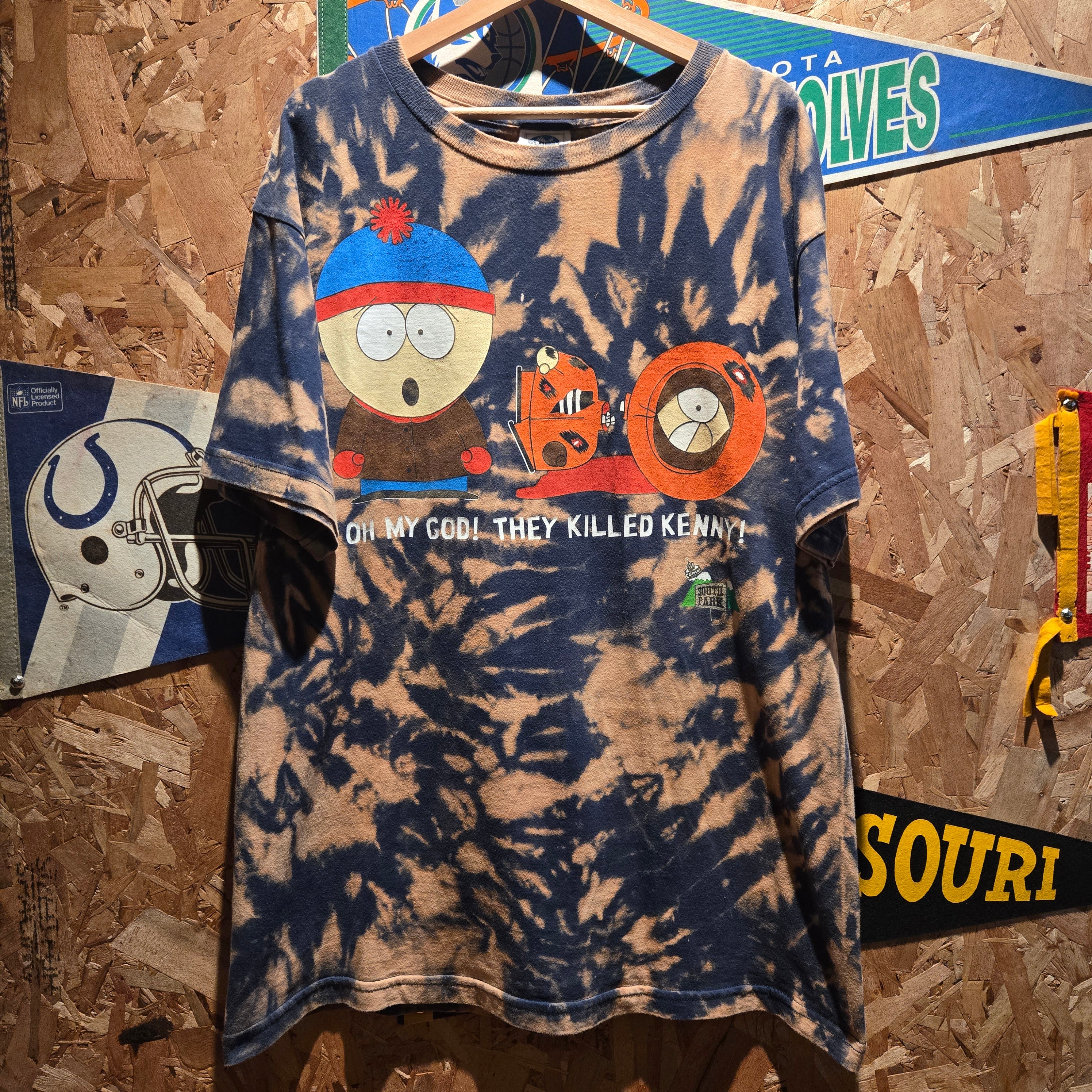VTG 1997 South Park Tye Dye T-Shirt "OH MY GOD... THEY KILLED KENNY" XL