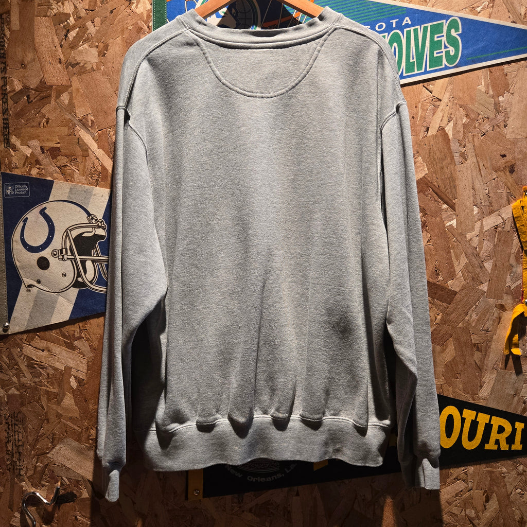 VTG Nike Uconn Connecticut Huskies Center Swoosh Gray Sweatshirt: Large