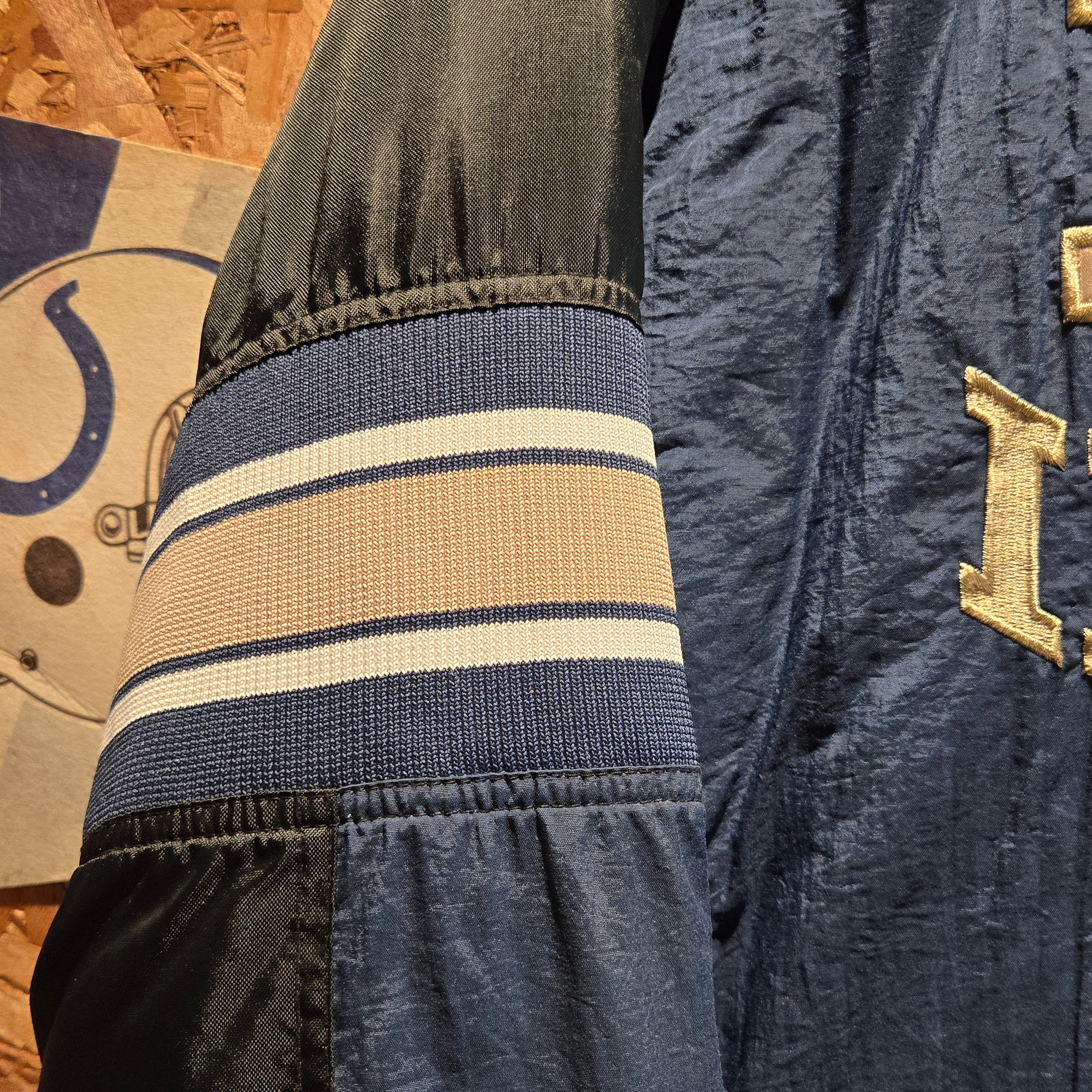 VTG Starter Notre Dame Puffer Jacket Half Zip, Button: Large
