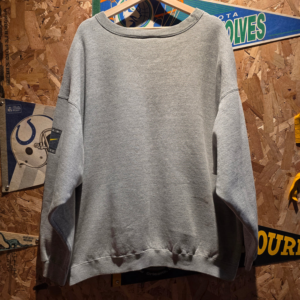 VTG 90's Nike Michigan Wolverines Football Sweatshirt Swoosh: XXL
