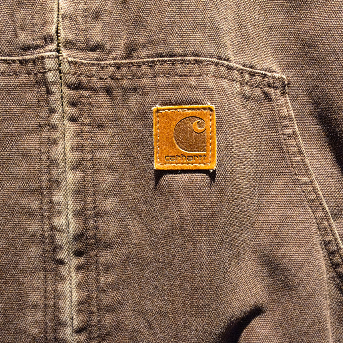 VTG Carhartt J280 DKB Canvas Jacket Brown Quilted: Large