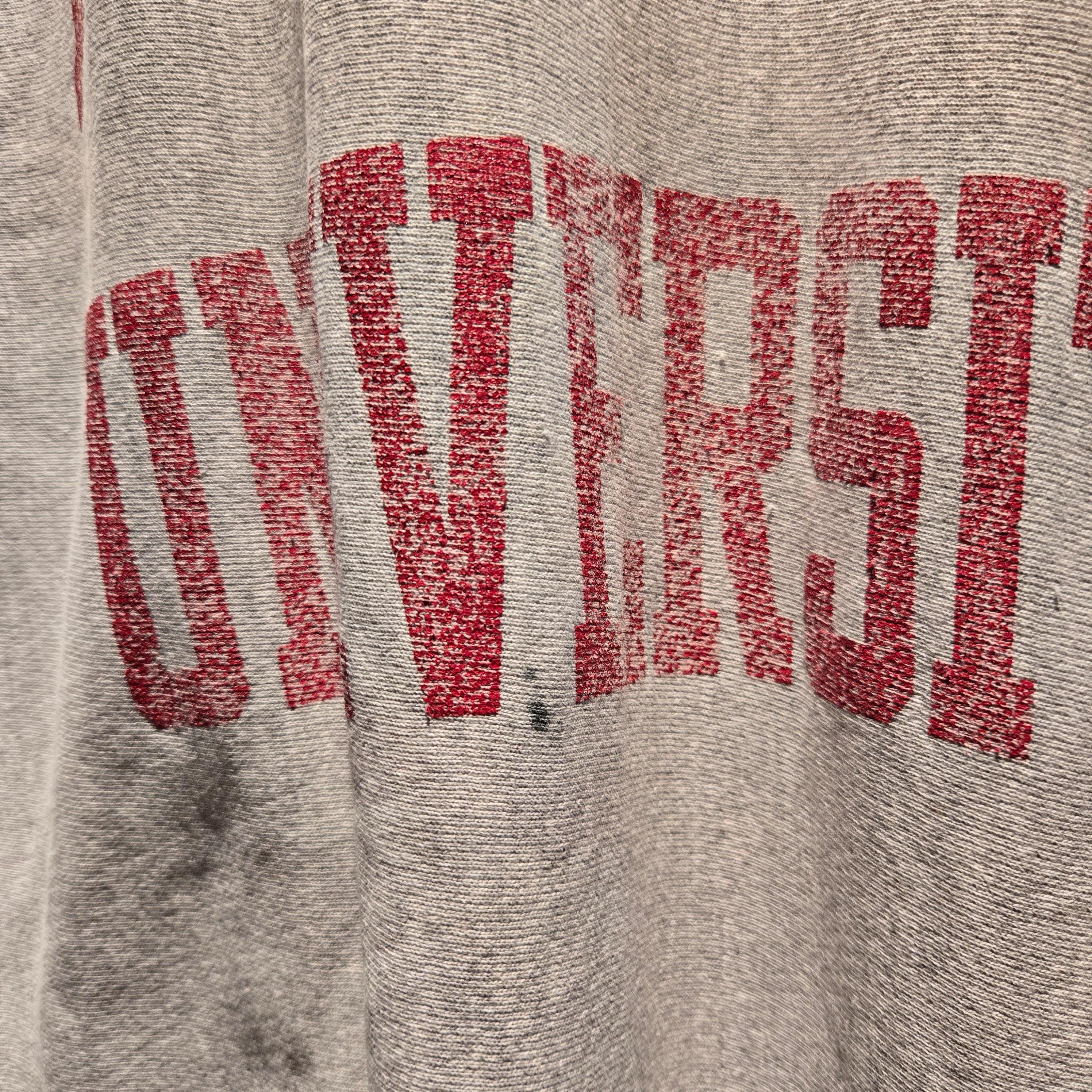 VTG 80's Champion Reverse Weave Indiana Hoosiers Tri Blend Distressed: 2XL