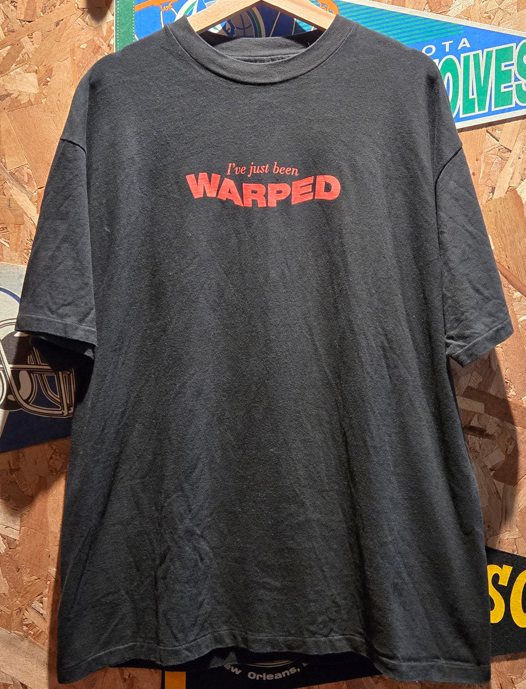 VTG Warp IBM Software Black T-shirt "I've Just Been Warped": XL