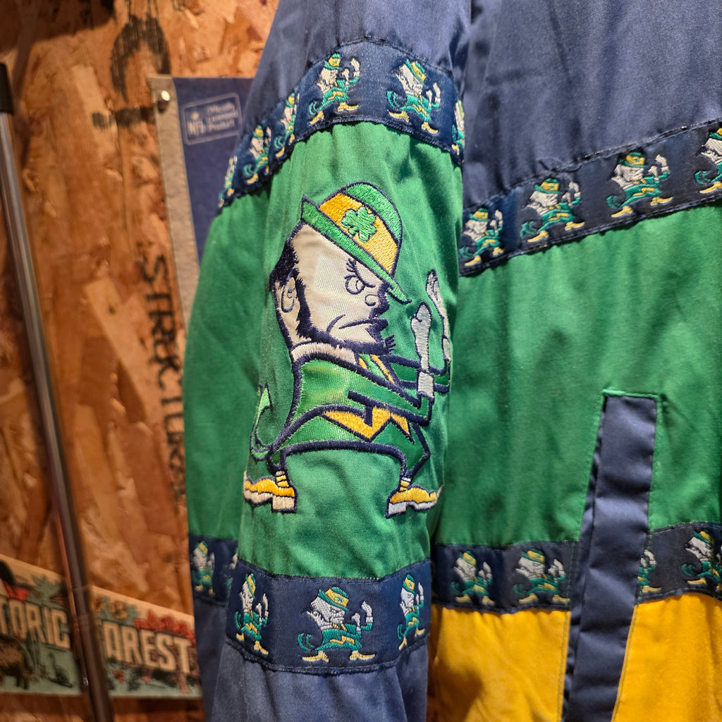 Vintage 90s Notre Dame Fighting Irish Pro Player Puffer Jacket: Large
