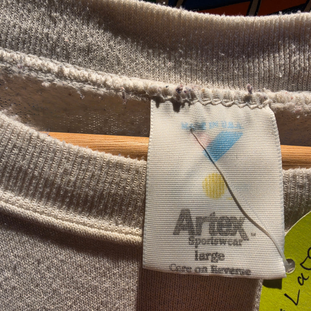 Vintage 80's Atex Dallas Cowboys Sweatshirt White: Large