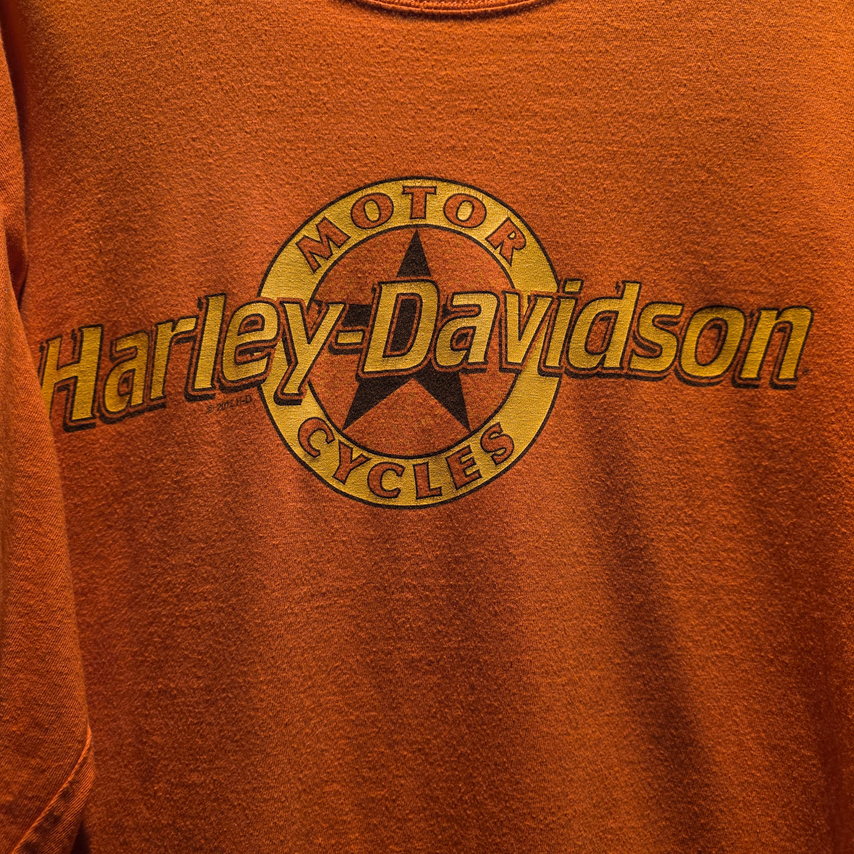 2012 Harley Davidson Orange Long Sleeve T-Shirt Indianapolis: XL