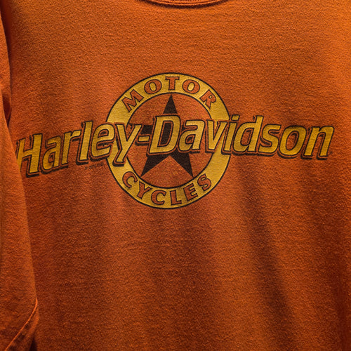 2012 Harley Davidson Orange Long Sleeve T-Shirt Indianapolis: XL