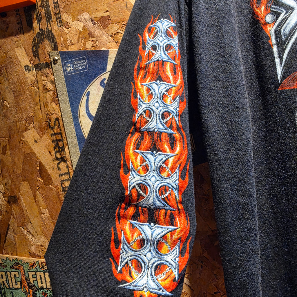 VTG 2008 Sturgis Biker Babe Cross Flame Long Sleeve: XXL