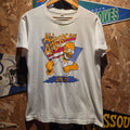 VTG 80'S Homar Simpson All American Dad The Simpsons White Graphic T-Shirt: Medium