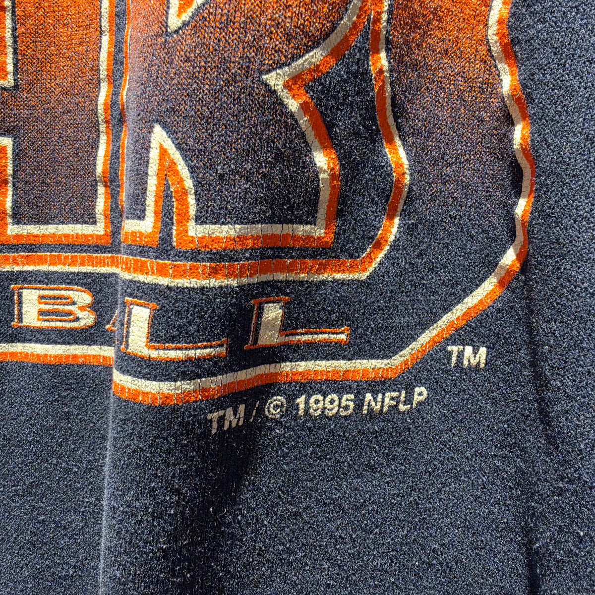 VTG 1995 Chicago Bears NFL Logo 7 Navy Sweatshirt: XL