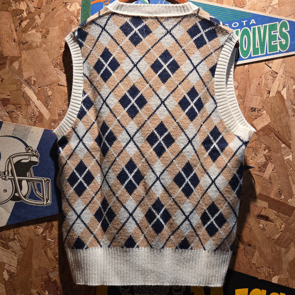 VTG Sweater Vest V Neck Orlon Luxury Line: Medium