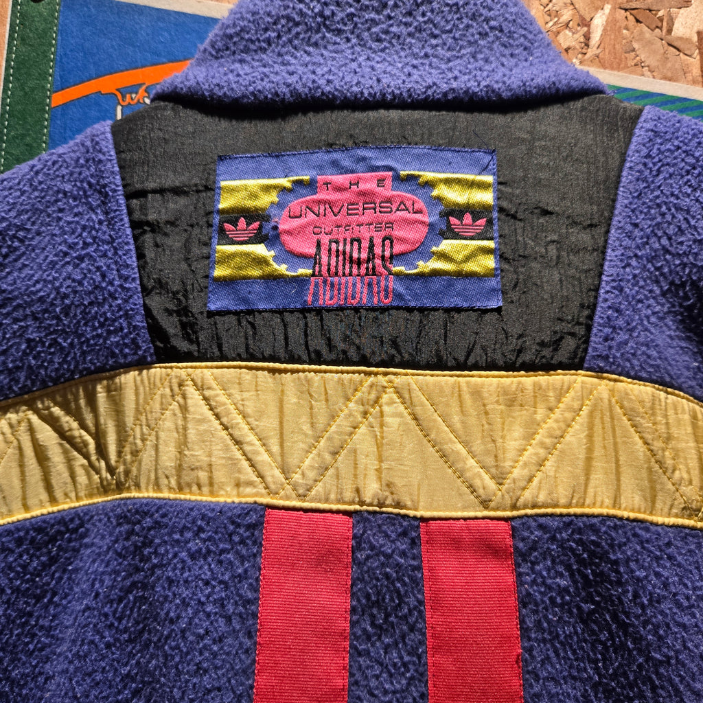 VTG 90s Adidas International  Neon Purple Pink Fleece Zip Up Jacket: Medium