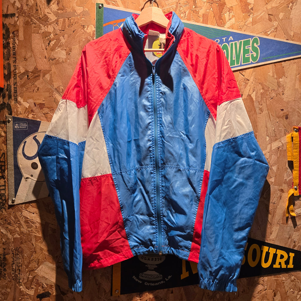 VTG Nike Windbreaker Spellout  Red,White,Blue W/ Hood: Large