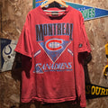 VTG 1992 Montreal Canadiens NHL Hockey Single Stitch T-Shirt: XL