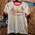 VTG 80's St. Louis Cardinals MLB World Champions Ringer T-Shirt: Medium