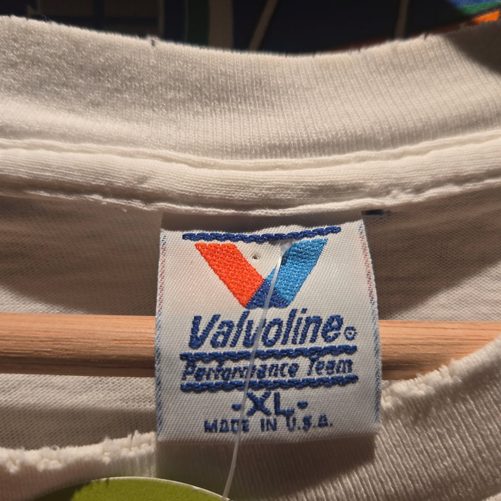 VTG Valvoline Mark Martin White T-Shirt Single Stitch: XL