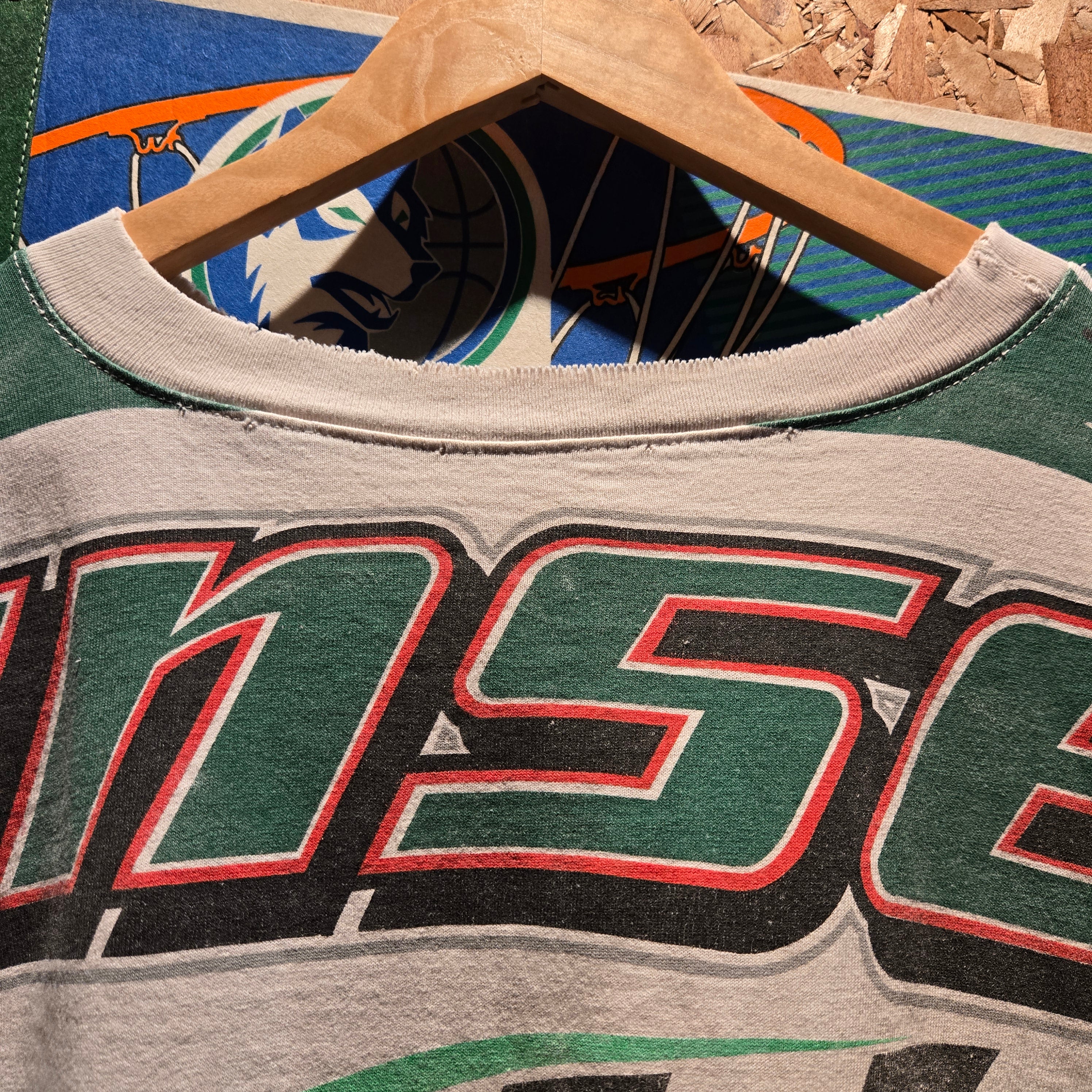 VTG 1998 Steve Kinser AOP Spellout Distressed T-Shirt: XL