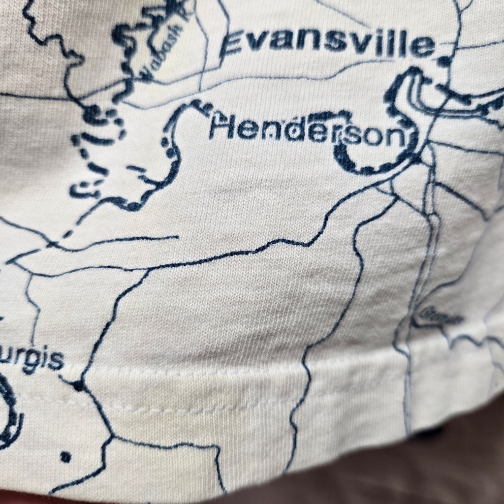 VTG Map AOP Indiana Graphic T-Shirt Tee Jays: XL
