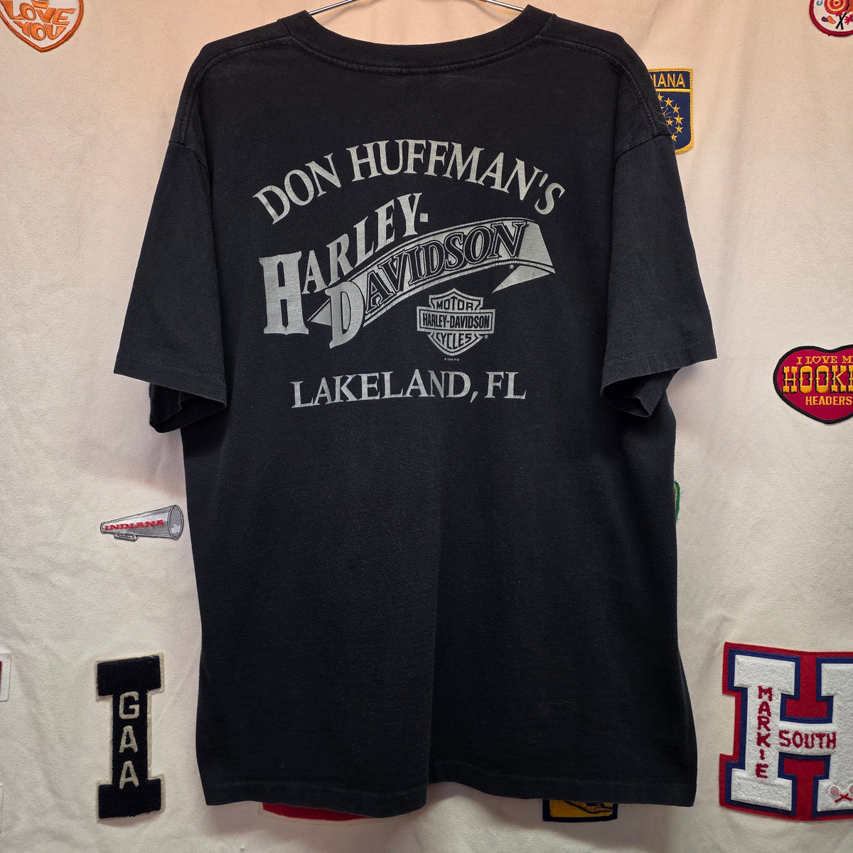 VTG 1995 Harley Davidson Single Stitch Engine Evolution Black T-Shirt: XL