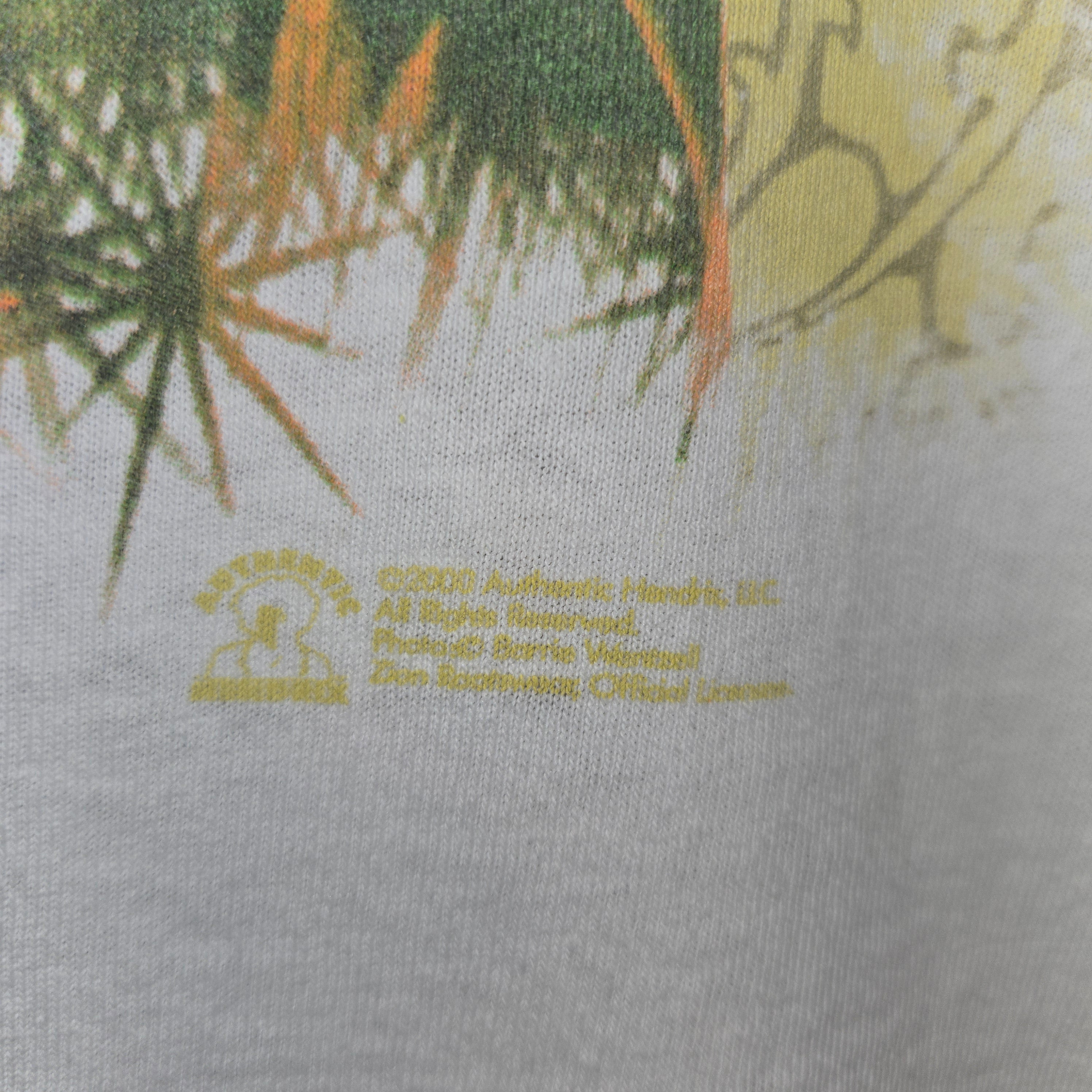 VTG 2000 Jimi Hendrix Y2K White T-Shirt Double Sided: XL