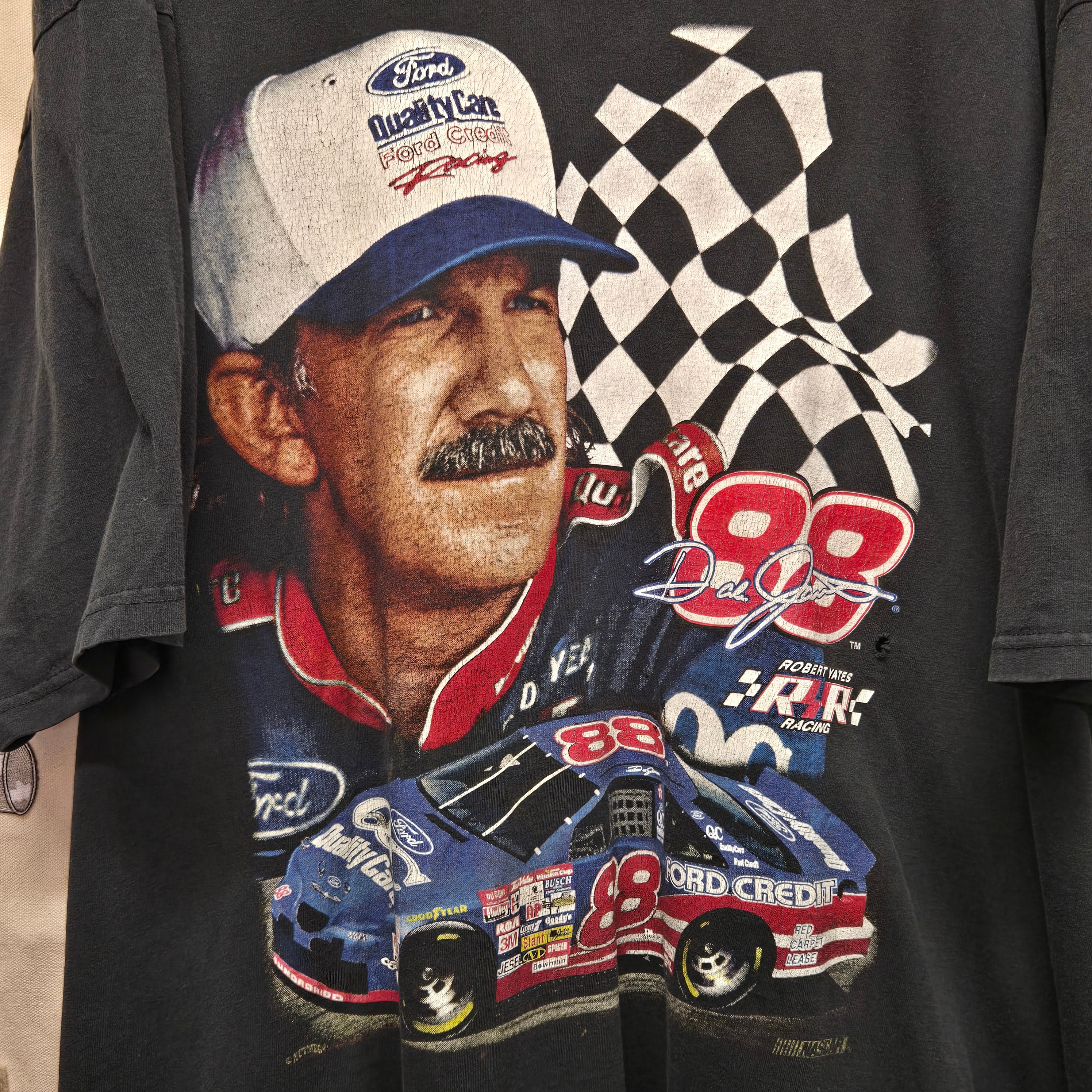 VTG Dale Jarrett #88 Black T-Shirt: 2XL