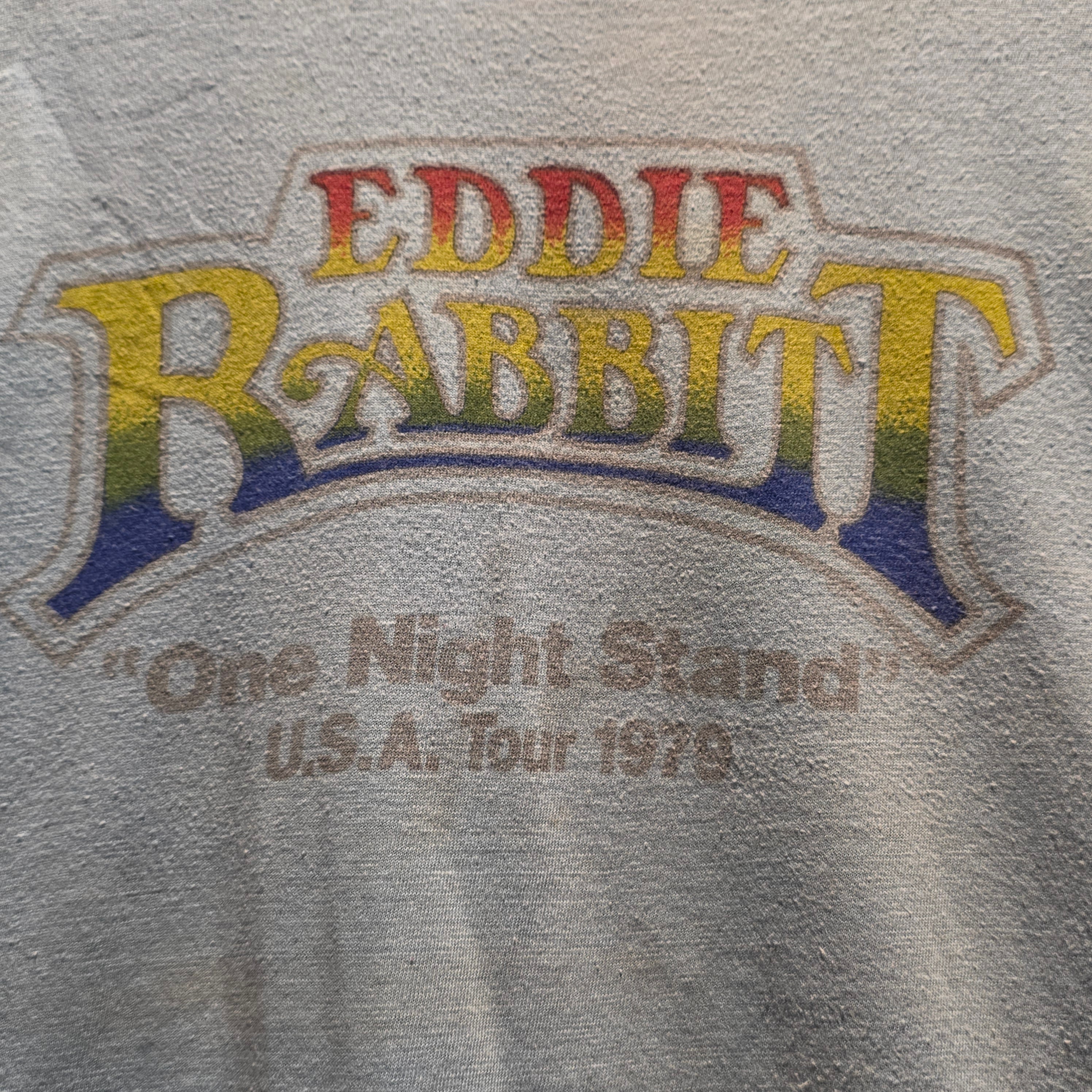 VTG 1979 Eddie Rabbit "One Night Stand" U.S.A Tour Graphic T-Shirt: Small
