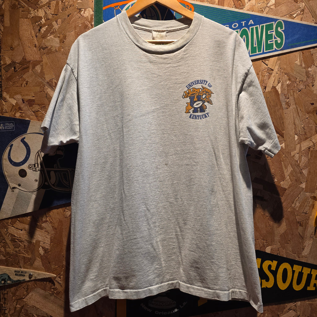 VTG 90's University Of Kentucky Wildcats Gray T-Shirt: XL
