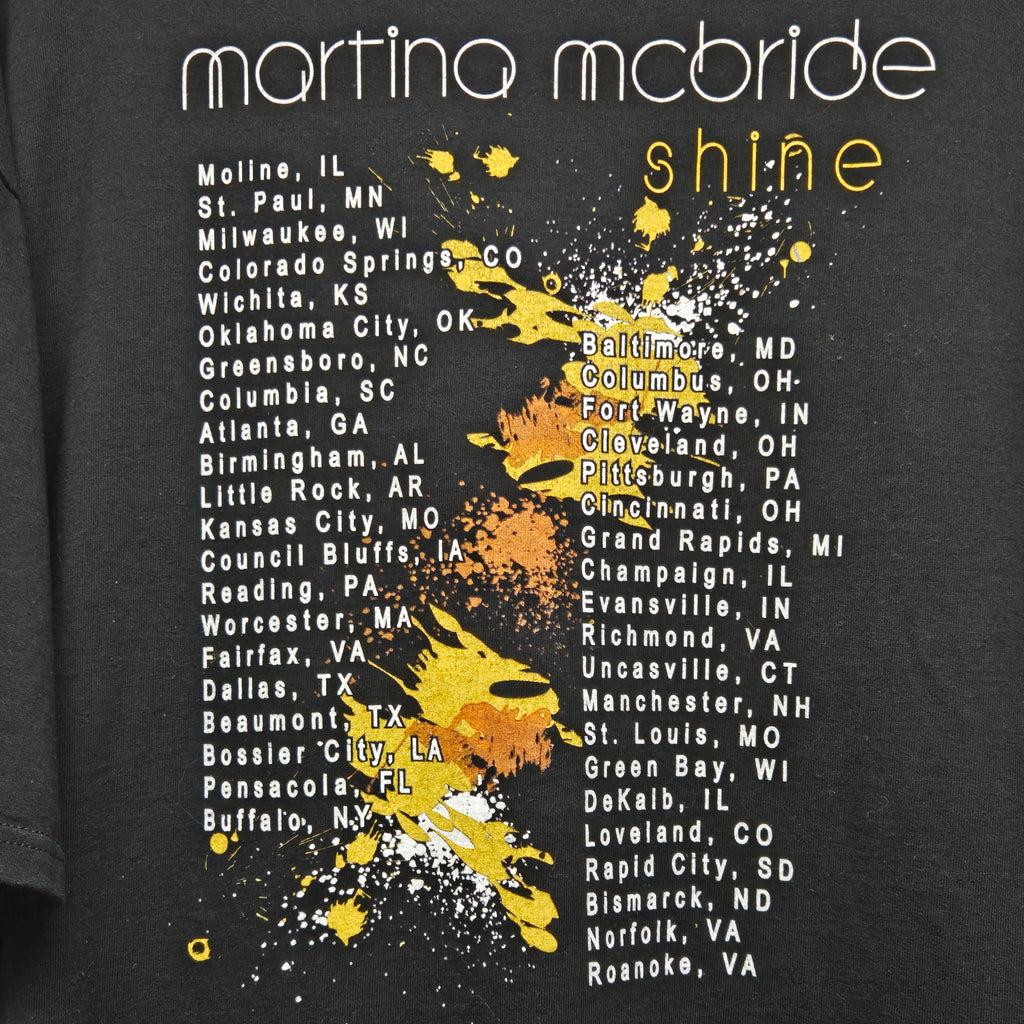 2009 Martina McBride Shone Tour Black T-Shirt: 3XL
