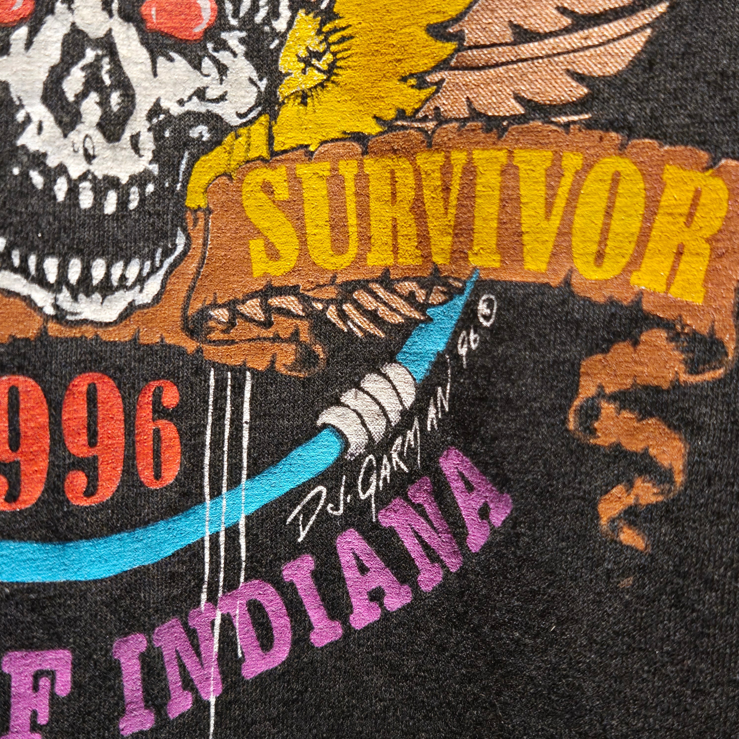 VTG 1996 16th Annual Boogie Survivor Black T-Shirt: XL