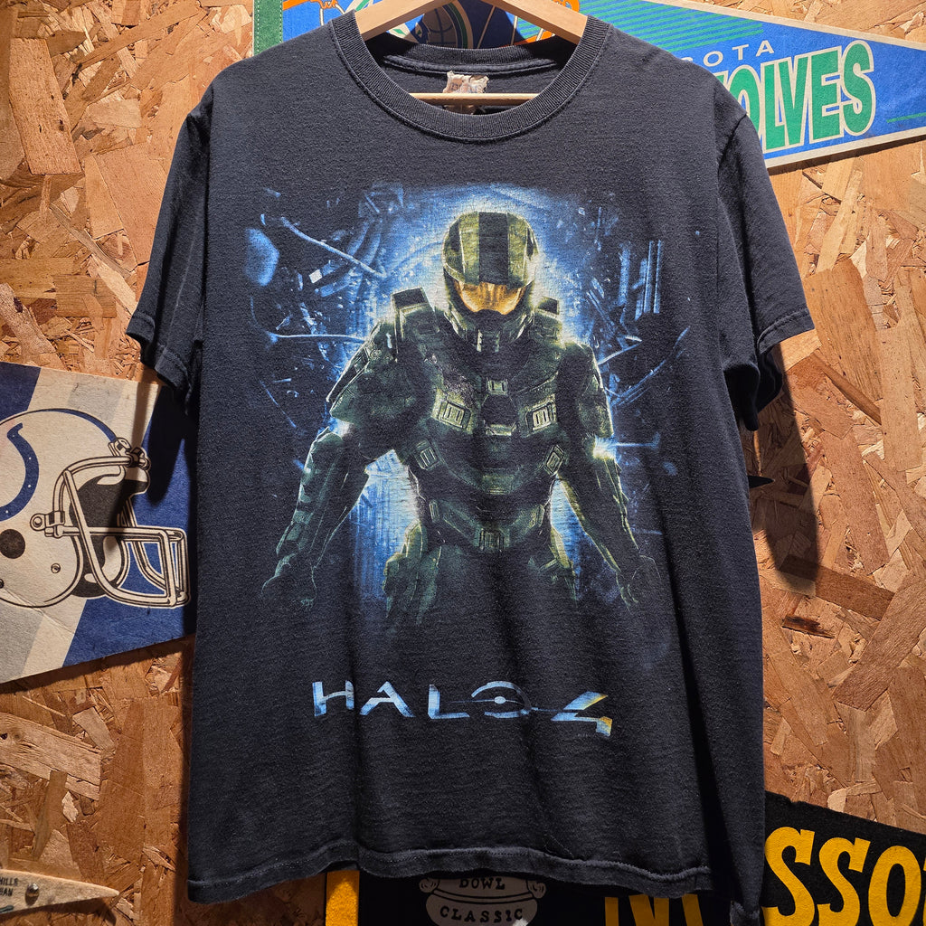 2012 Halo 4 Master Cheif Video Game Black T-Shirt: Medium