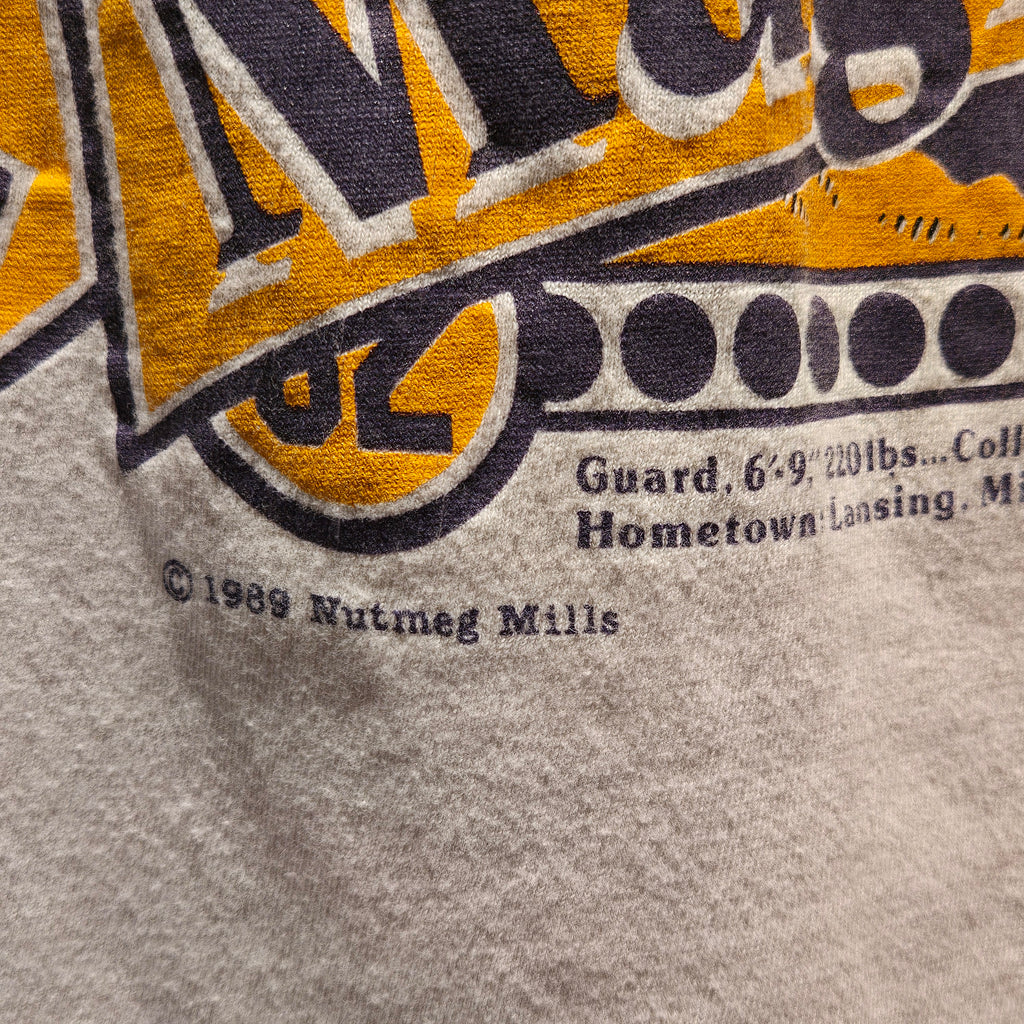 VTG Nutmeg Magic Johnson #32 White T-Shirt: Medium