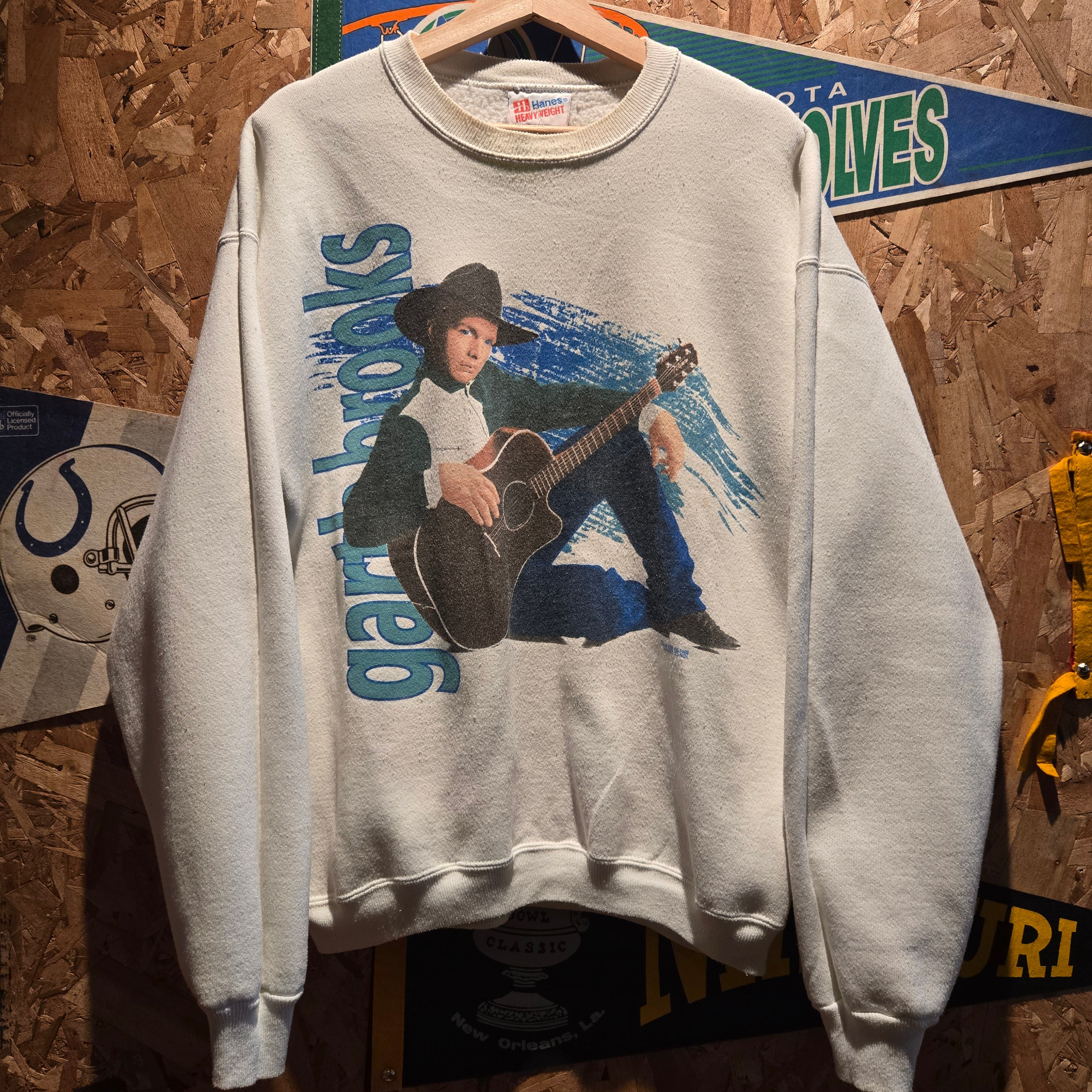 VTG 1992 Garth Brooks Happiness Sweatshirt, 90s Country Music: Large