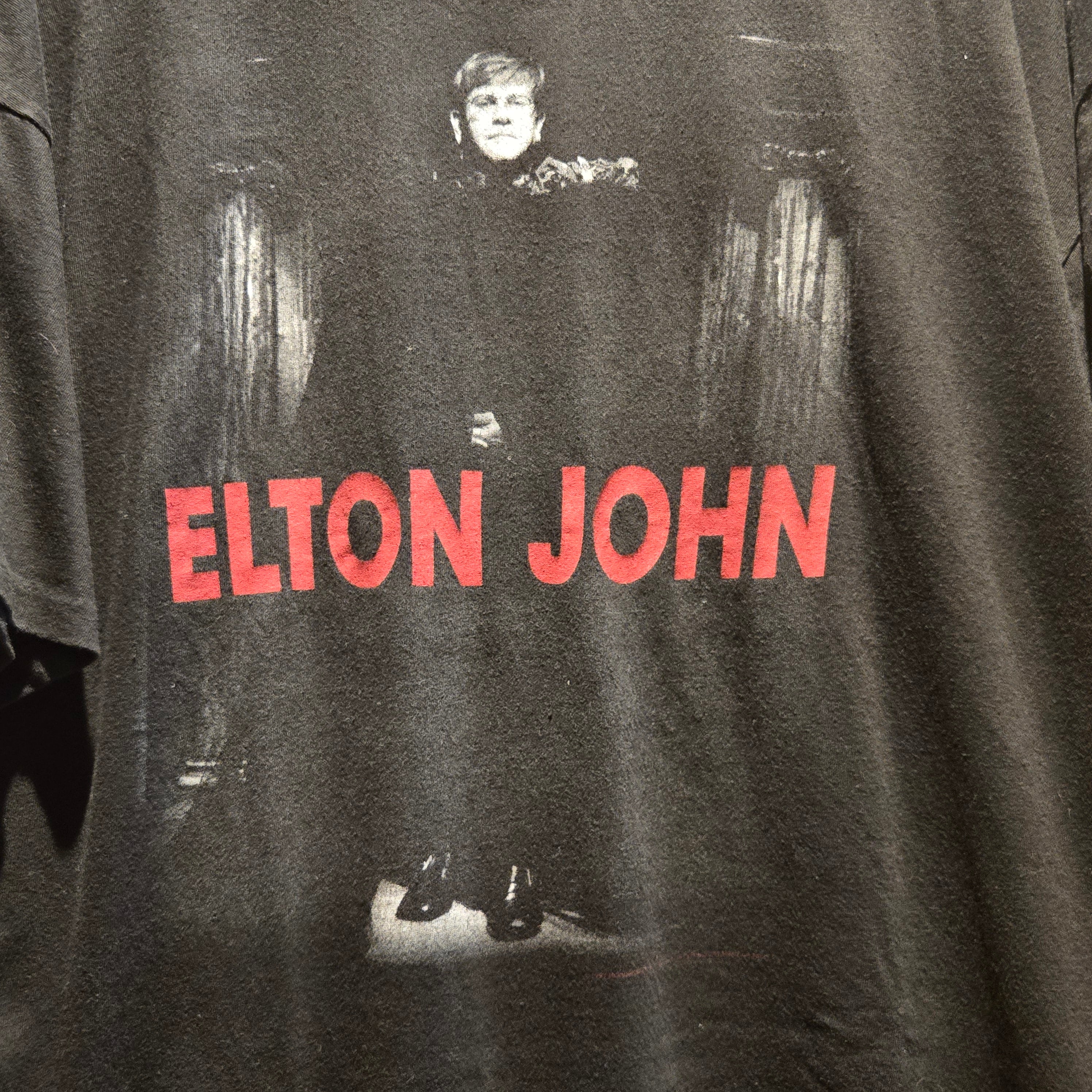VTG 1997 Elton John PolyGram Band Black T-Shirt: XL