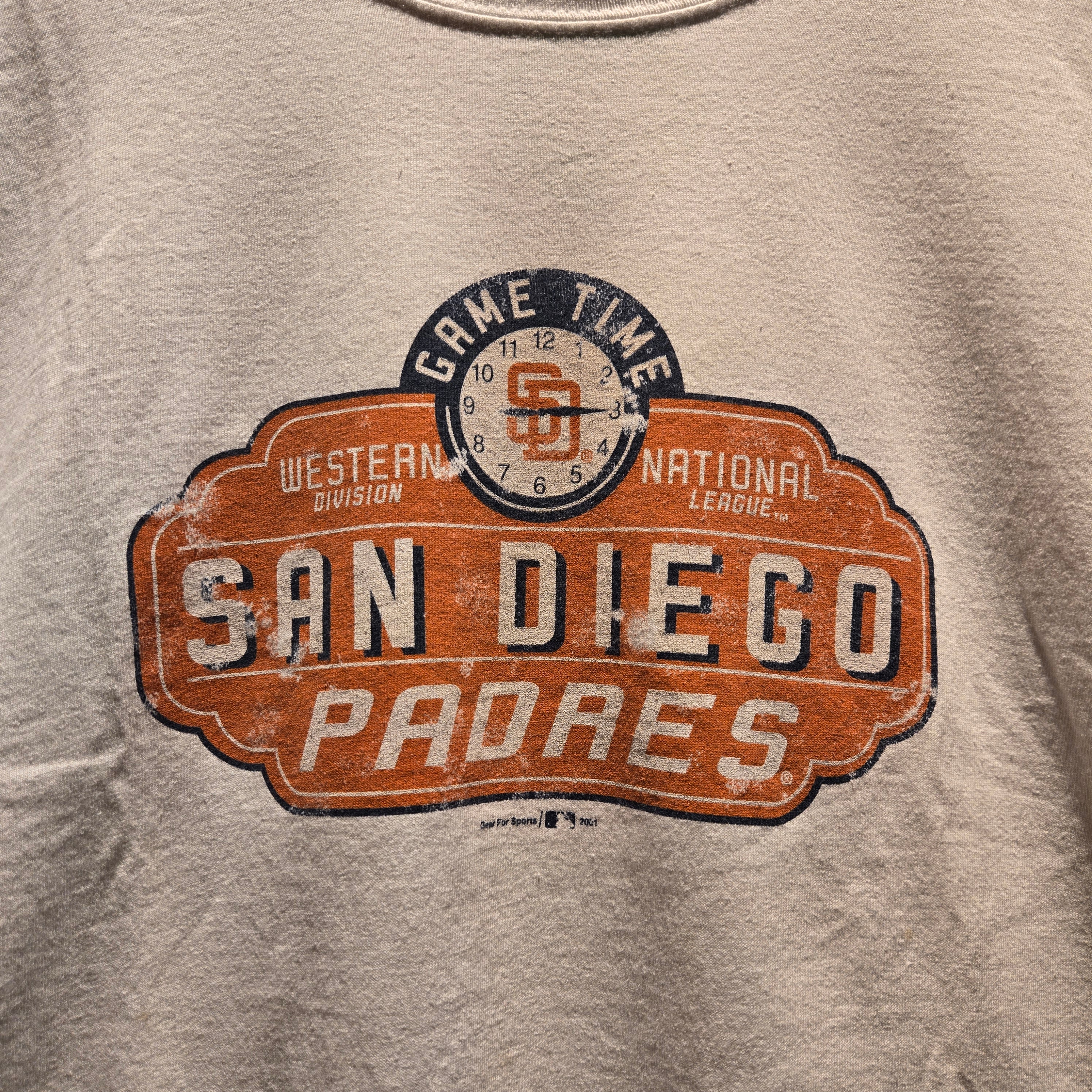 VTG 2001 San Diego Padres MLB Game Time Graphic T-Shirt Gear For Sports: Large