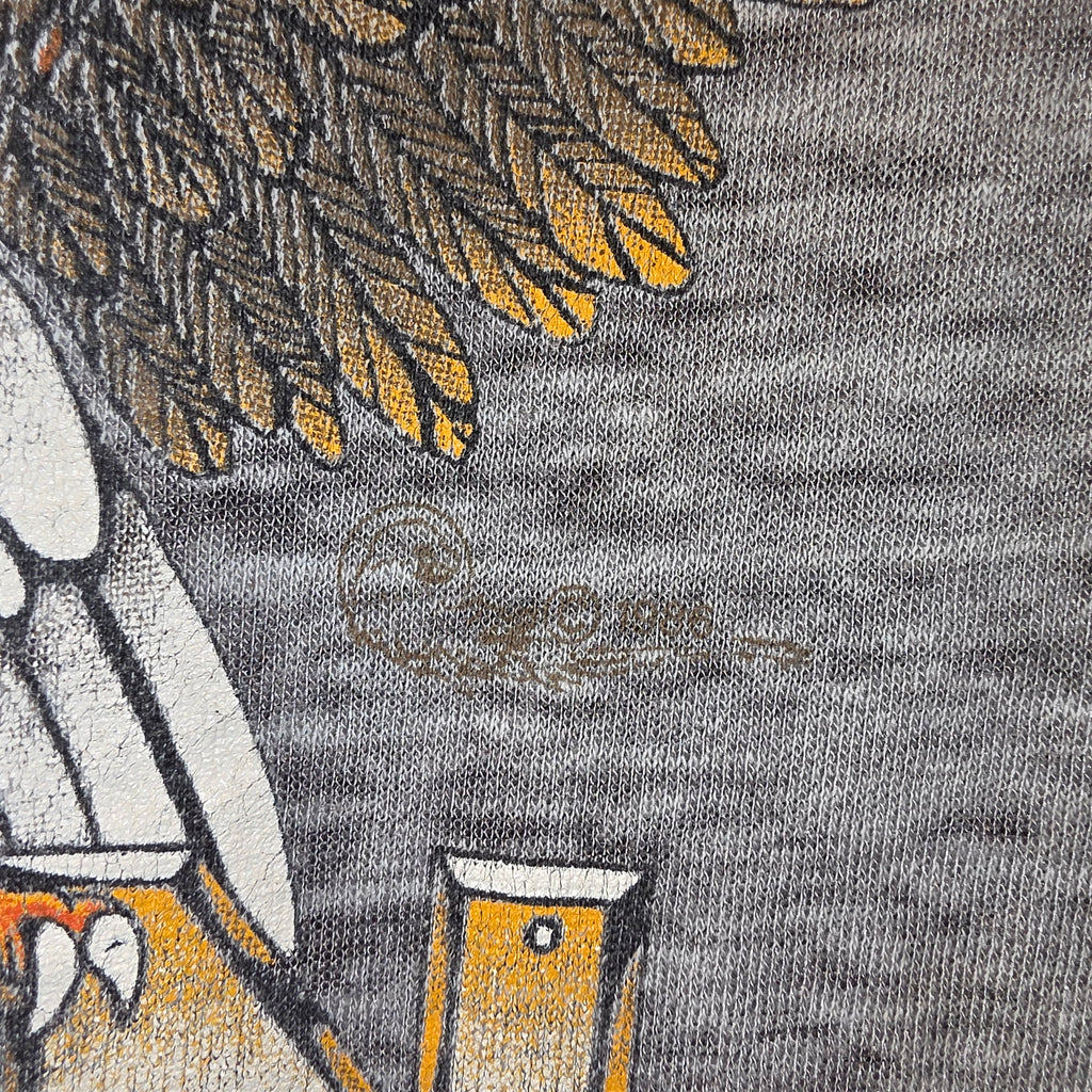 VTG 1986 Harley Davidson Milwaukee Iron Eagle Cut-Off T-Shirt Gray Biker: XL