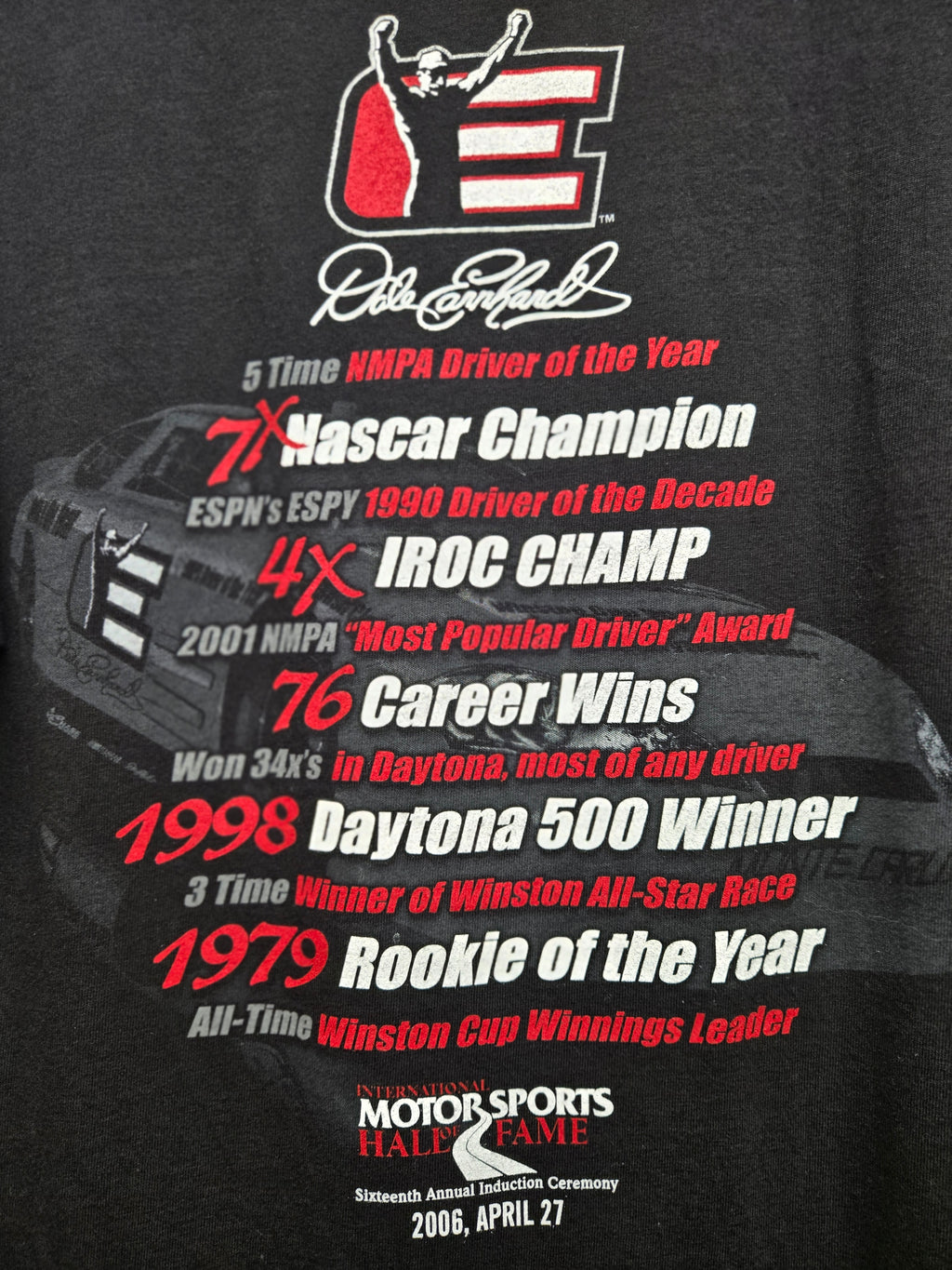 VTG Dale Earnhardt 2006 Induction Nascar Hall Of Fame: XL