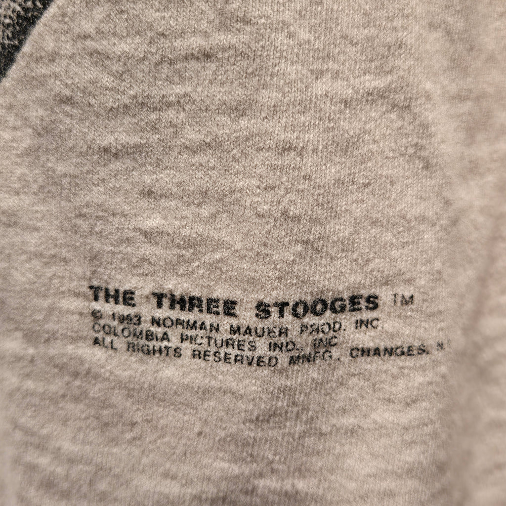 VTG 90's Three Stoges Curly's Face White T-Shirt: Medium