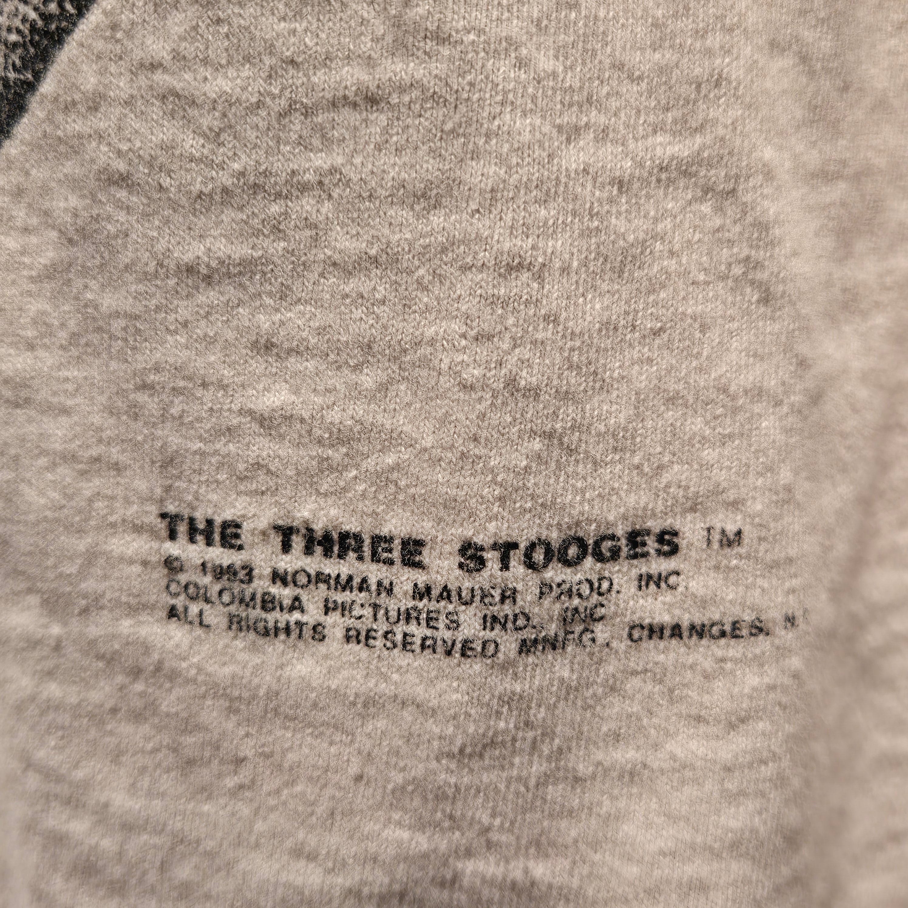 VTG 90's Three Stoges Curly's Face White T-Shirt: Medium