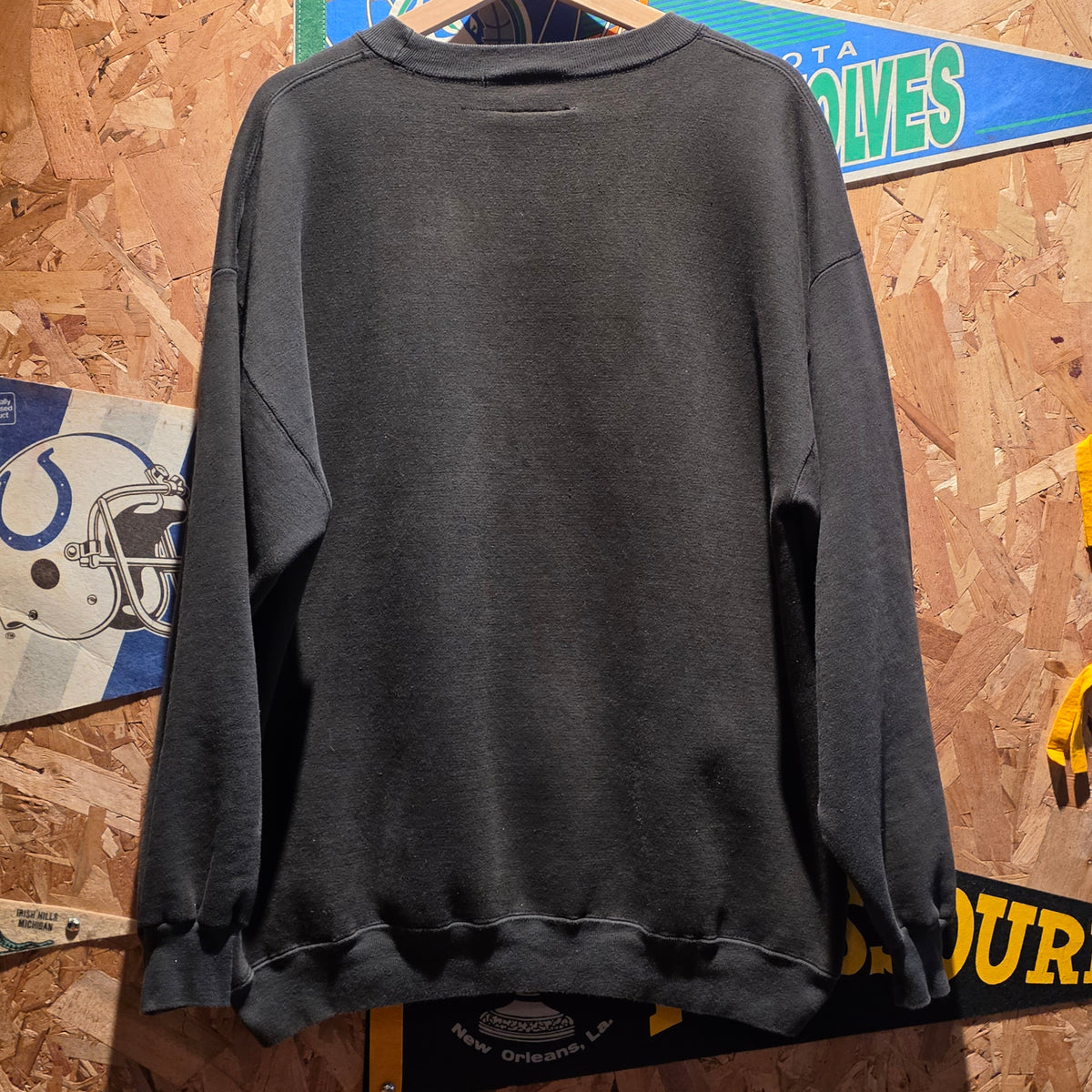 VTG 90'S Guess Jeans Black Embroidered Sweatshirt Made In USA: XL