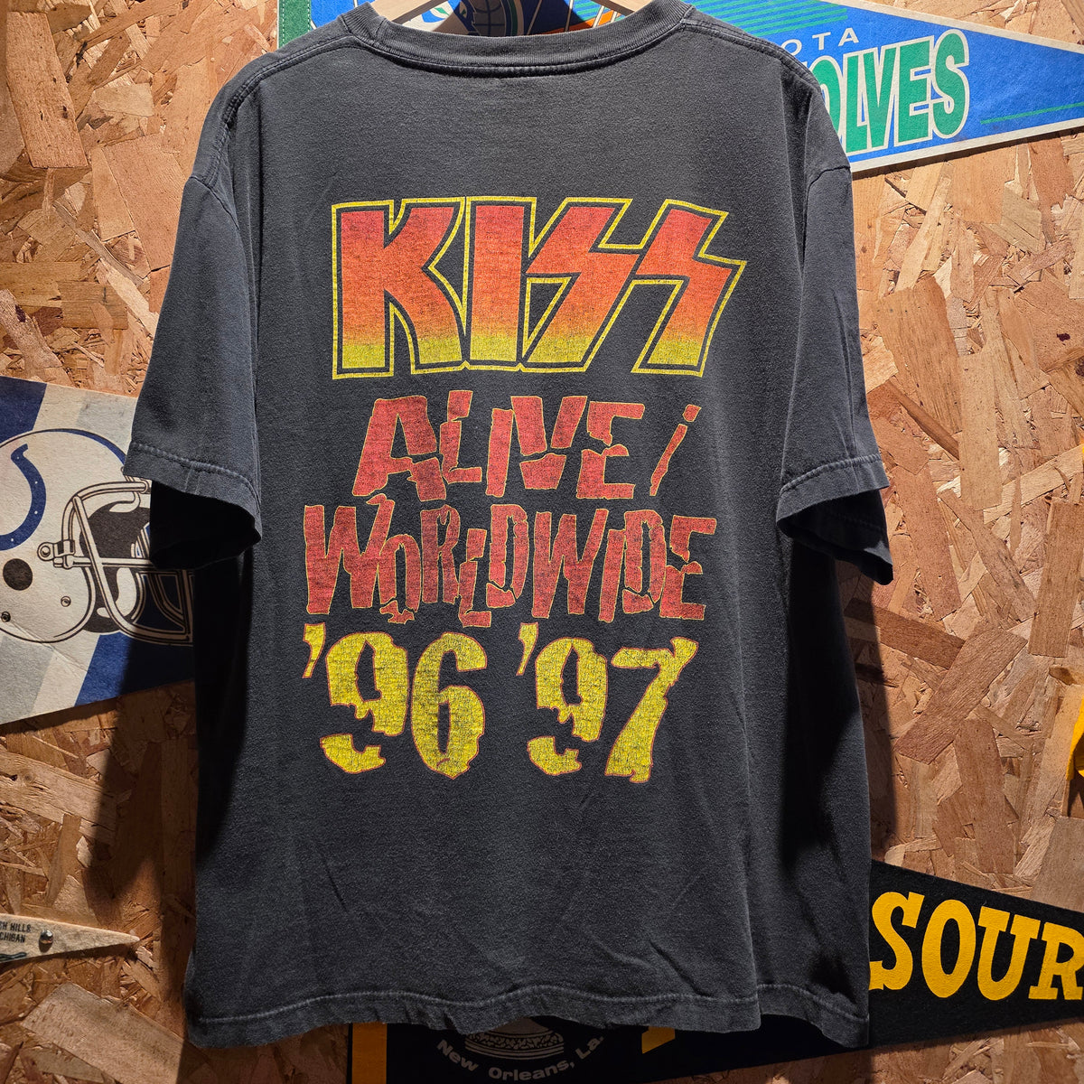 VTG 96,97 Kiss Alive Worldwide TourT-Shirt Black: XL