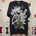 VTG Pink Panther Saxophone $100 Bills Black T-Shirt: XLT