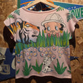 VTG 1987 Betty Boop Womans AOP Shirt: Medium