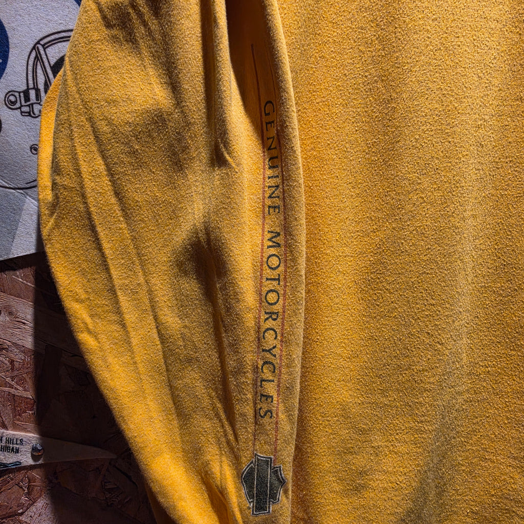 2011 Harley Davidson Yellow Long Sleeve T-Shirt Evansville Indiana: XL